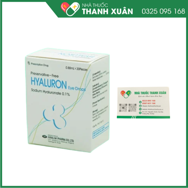 Thuốc nhỏ mắt Hyaluron Eye Drops trị tổn thương giác mạc và kết mạc